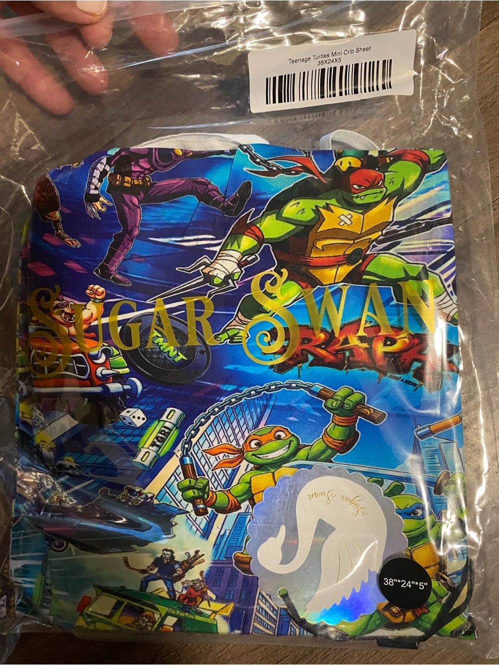 Sugar Swan Teenage Mutant Ninja Turtles Mini crib NWT  - 2 available